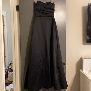 Black Corset Satin Dress